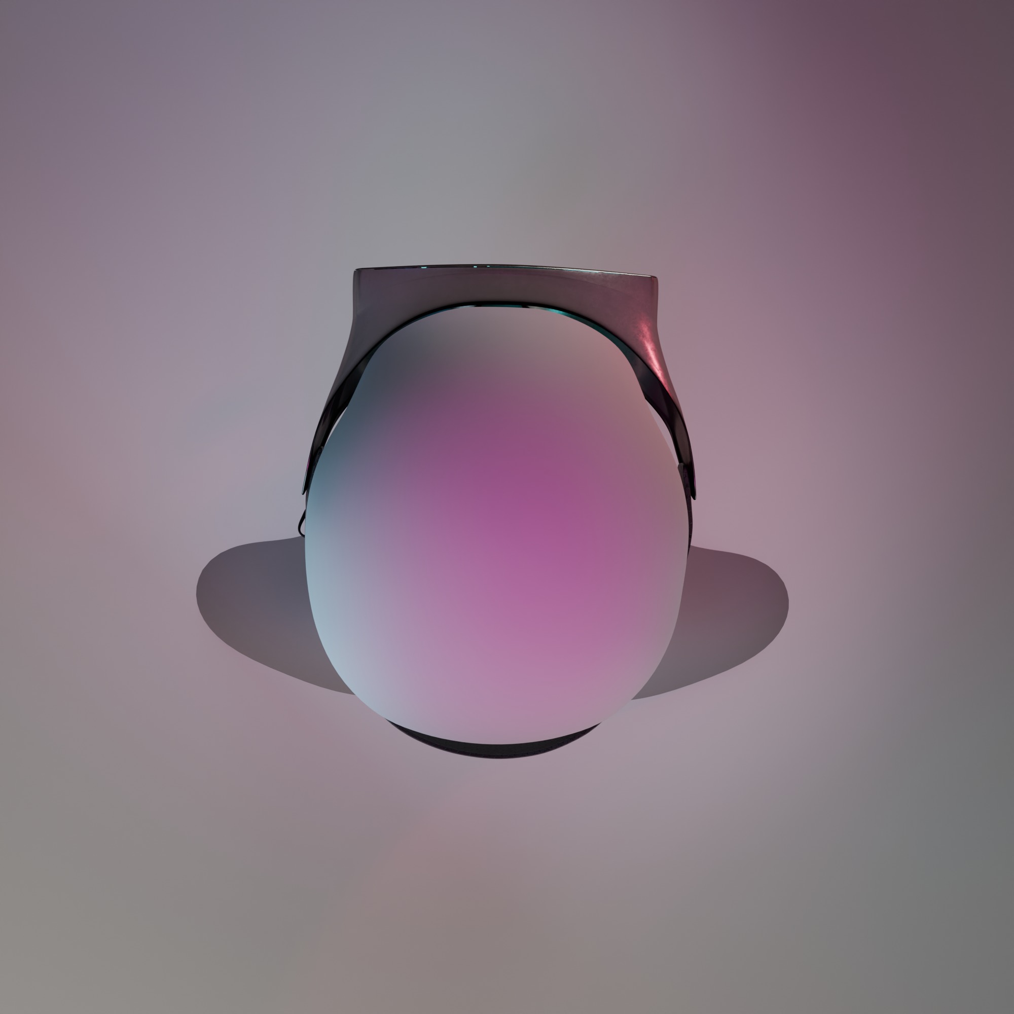 Futuristic Augmented Reality Headset Low-poly 3D model_6