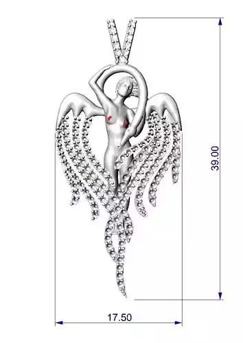 Carrrera y Carrrera Angel pendant