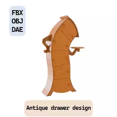 Fantasy wooden drawer