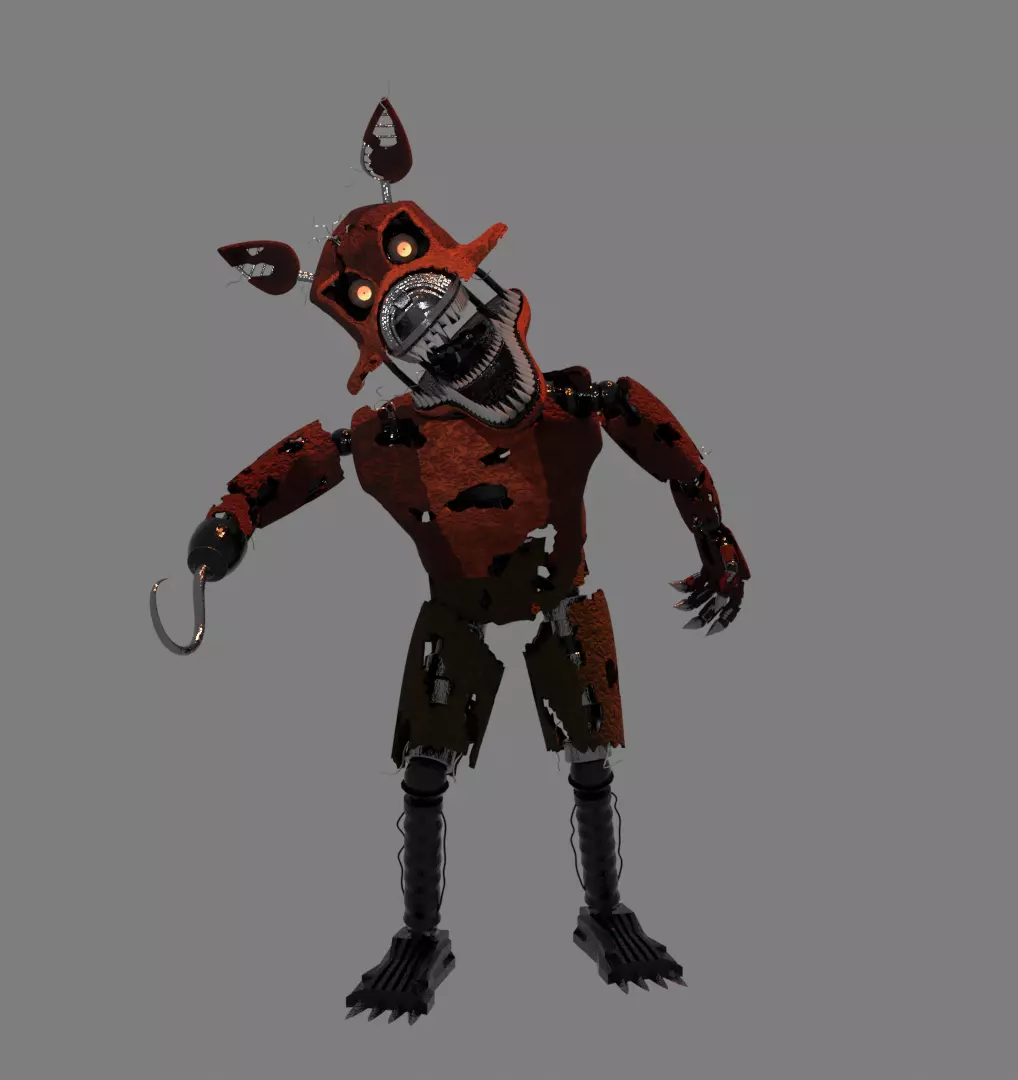 FNaF 4 Nightmare Foxy 3D model_0