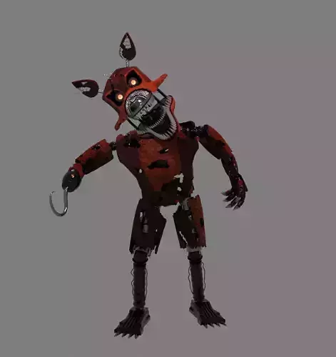 FNaF 4 Nightmare Foxy 3D model