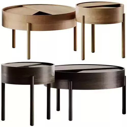 Woud Arc Coffee Tables 3D model