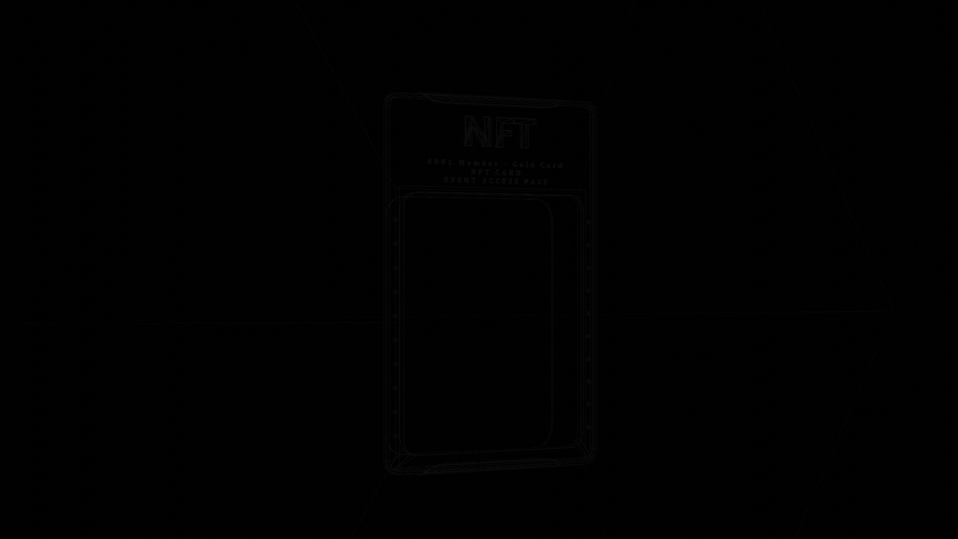 NFT collectible card template for Blender 3D model holographic 3D model_6