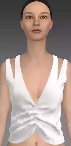 Blouse twist strap and elastic