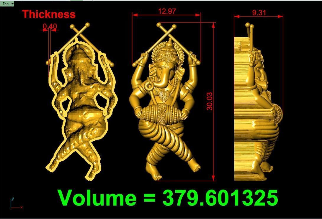 Ganesha Idol 3D Printable model  3D model_3