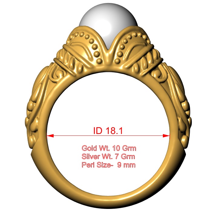 PERL RING 3D print model_2