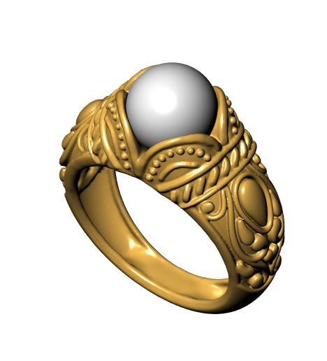 PERL RING 3D print model_4