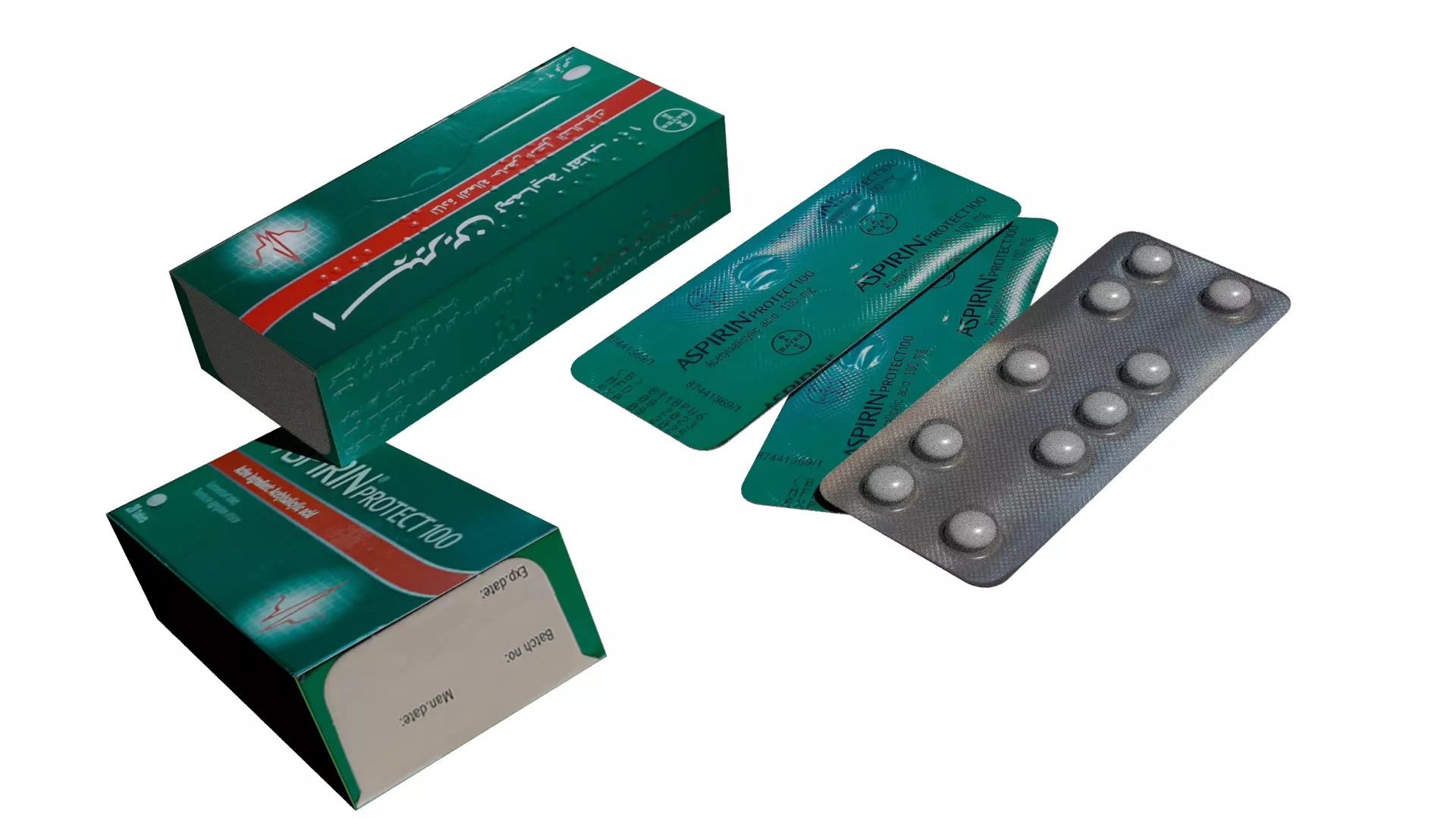 Aspirin 100 mg 3D model