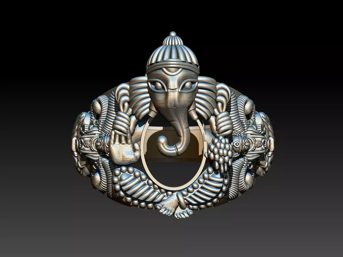 GANESH RING 3D PRINT MODEL  3D model_0