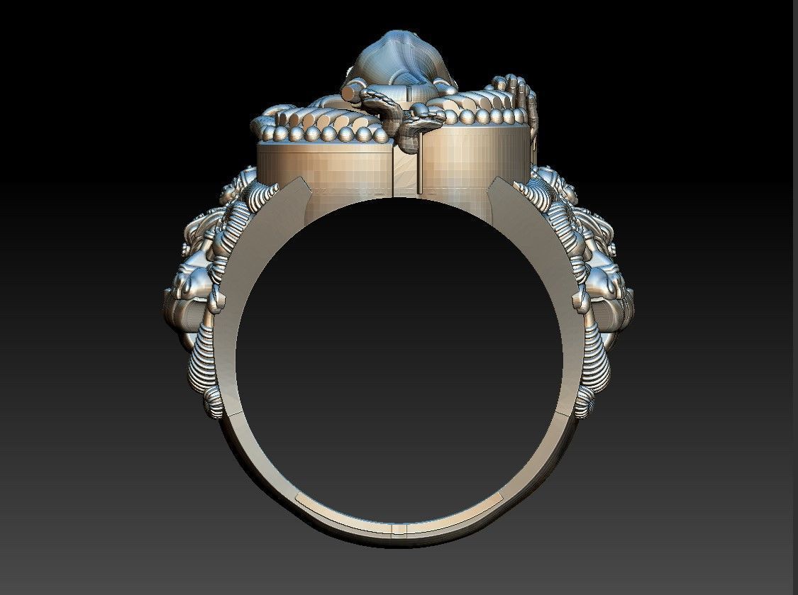 GANESH RING 3D PRINT MODEL  3D model_2