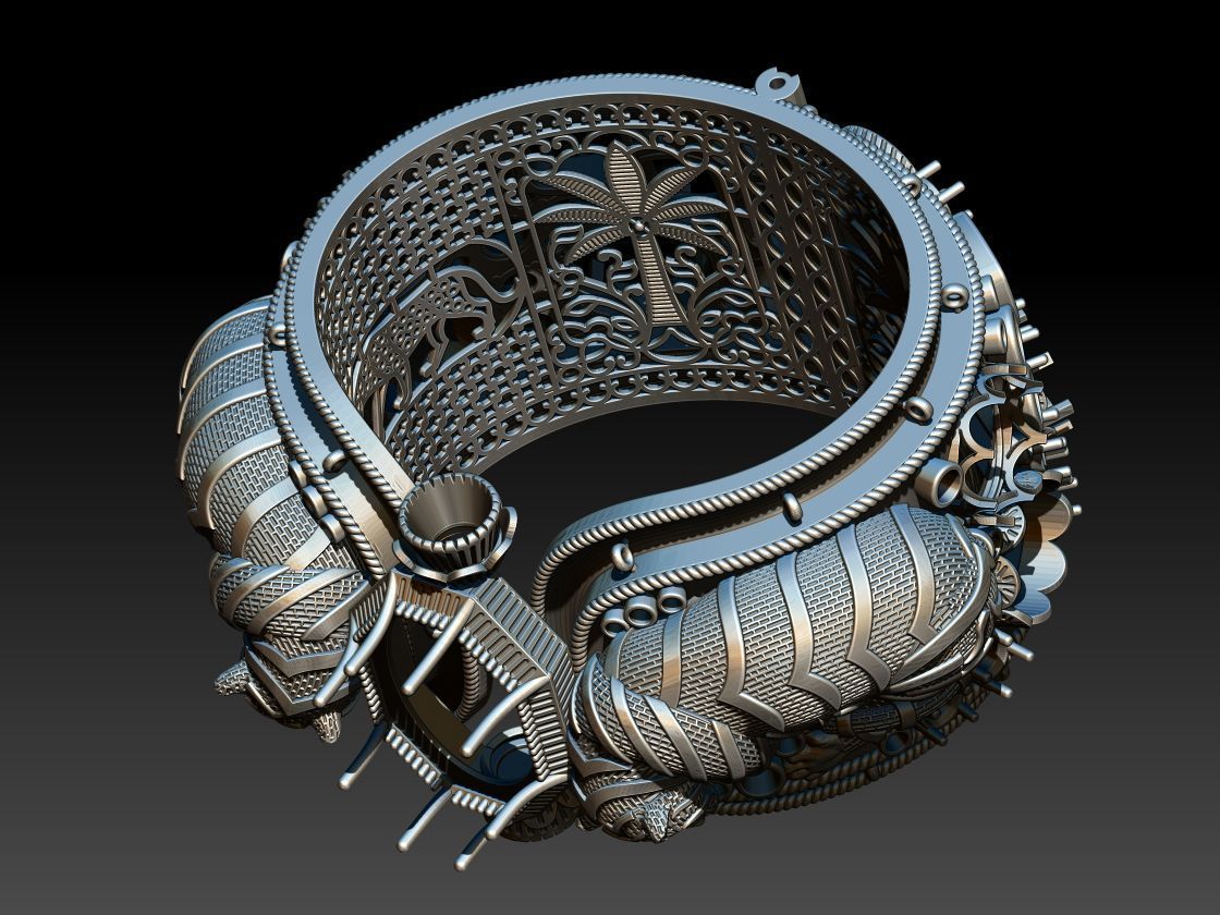 BENGAL BRACELET  3D print model_2