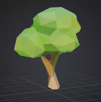 Low-Poly Tree Variant Low-poly 3D model_0