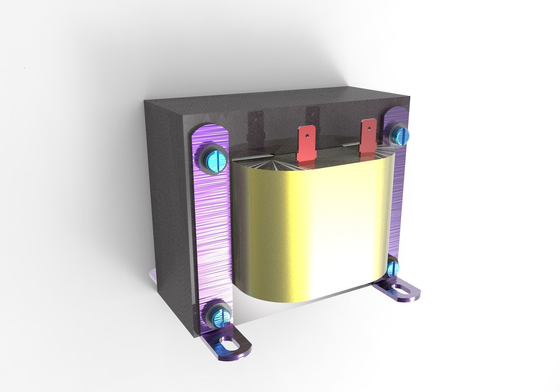 Electric transformer 250v ac to ac Converter 3D print model_1