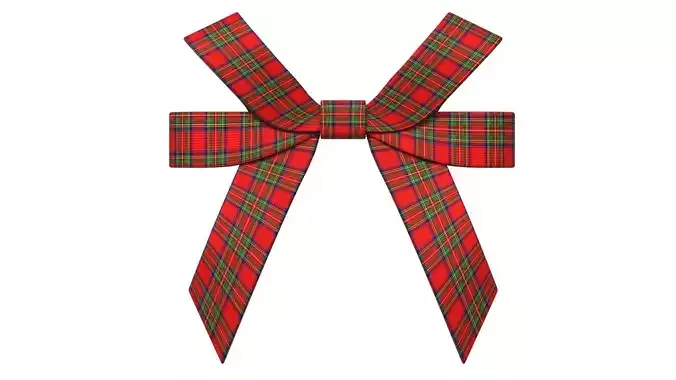 Christmas Bow Ribbon 49 Low-poly 3D model