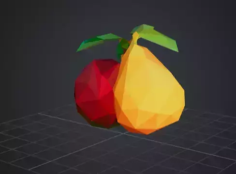 Low-Poly Fruit Pair
