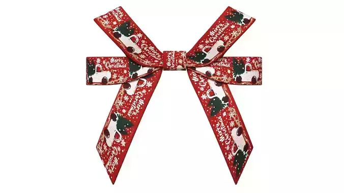 Christmas Bow Ribbon 52 Low-poly 3D model