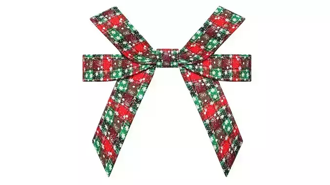 Christmas Bow Ribbon 53 Low-poly 3D model