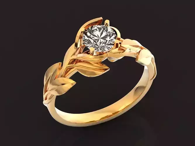 Leaves Engagement Ring 1317