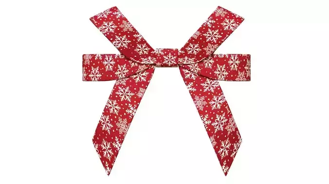 Christmas Bow Ribbon 54 Low-poly 3D model