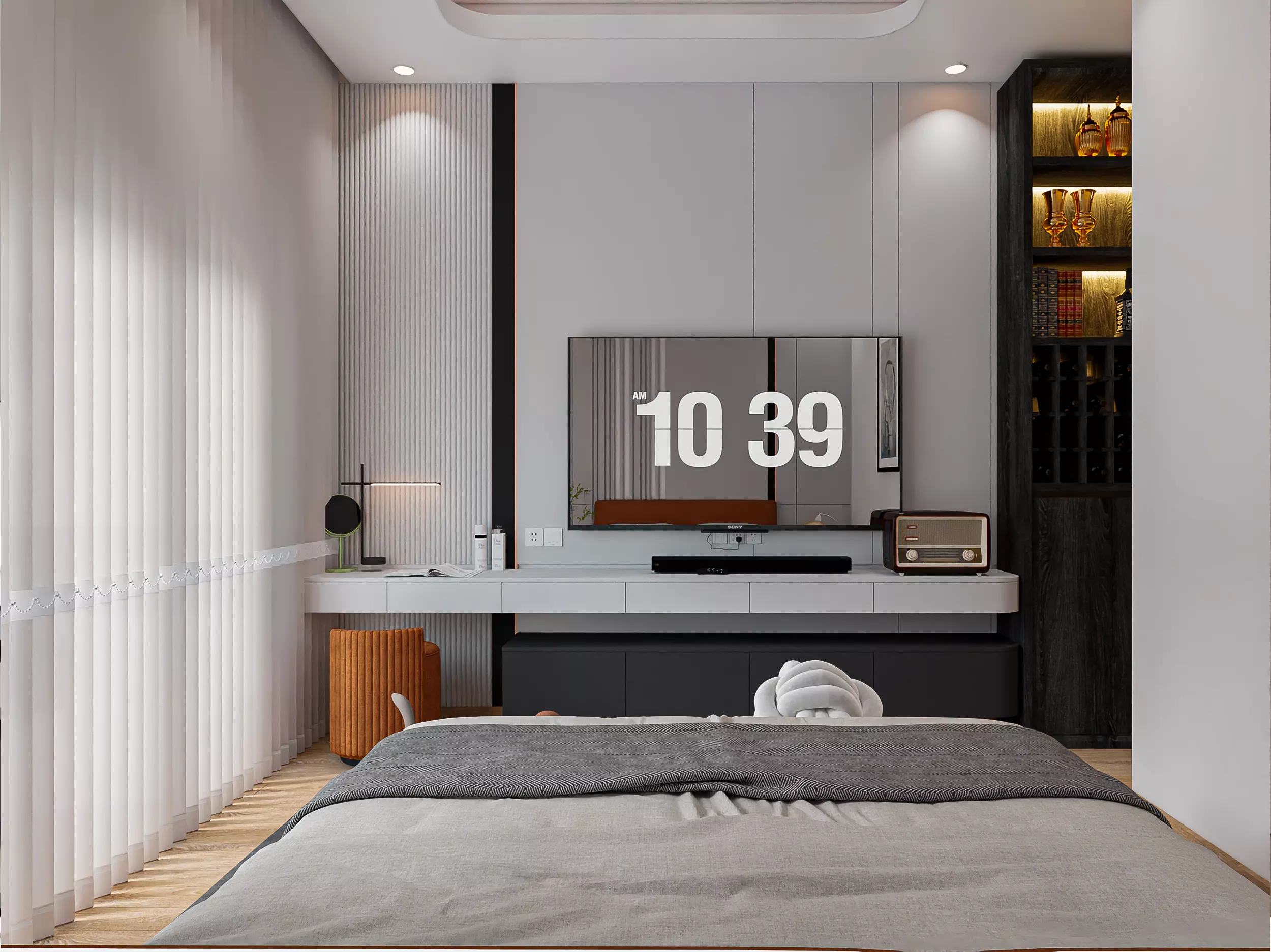 Modern master bedroom 3D model