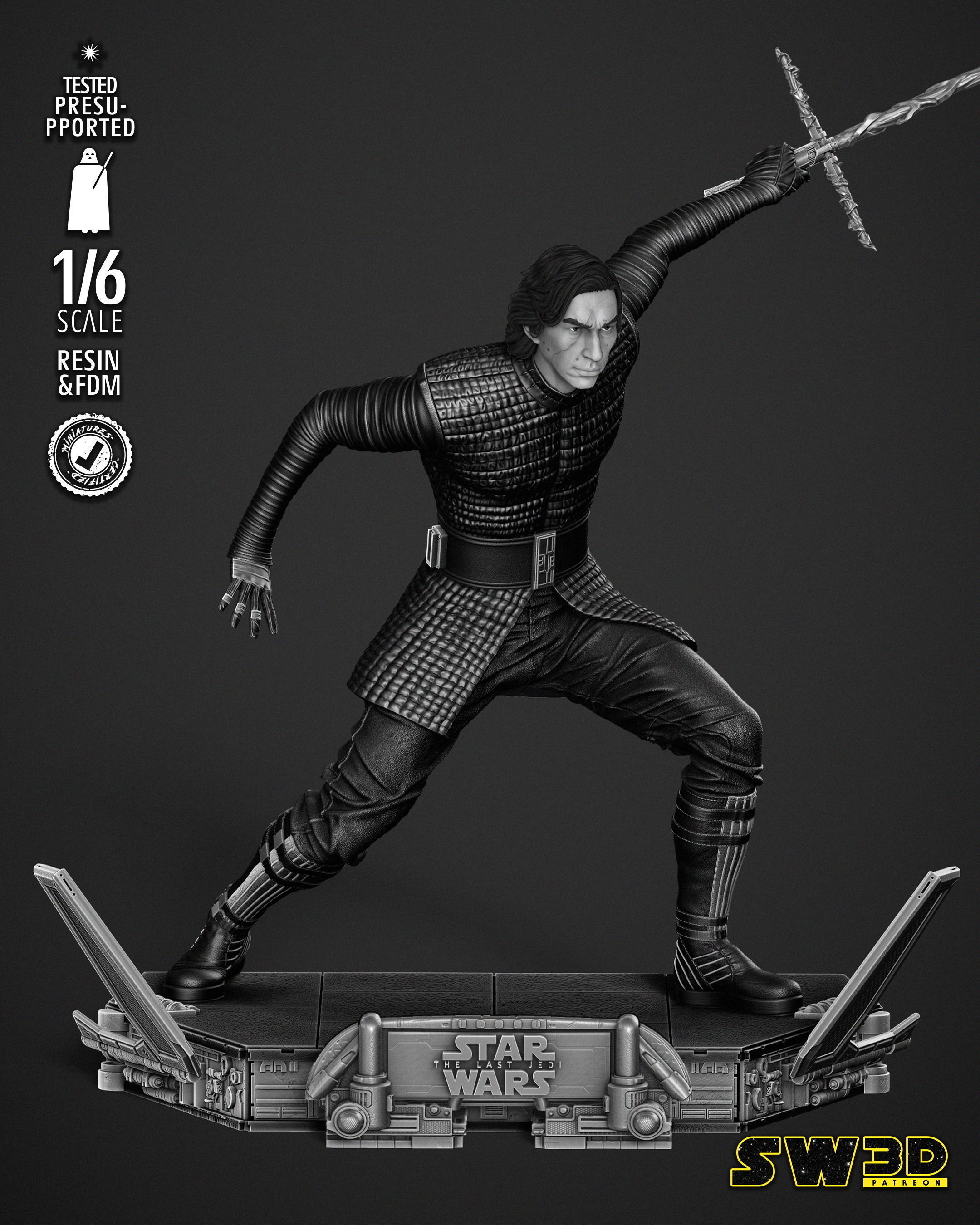 STAR WARS Kylo Ren Sculpture 3D print model_29