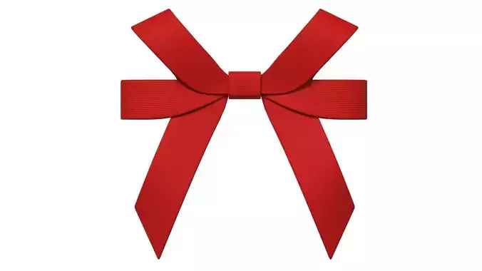 Christmas Bow Ribbon 55 Low-poly 3D model