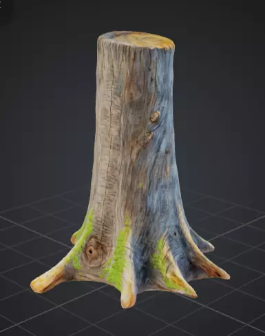 Realistic Tree Stump 3D model_0