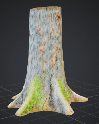 Realistic Tree Stump 3D model_2