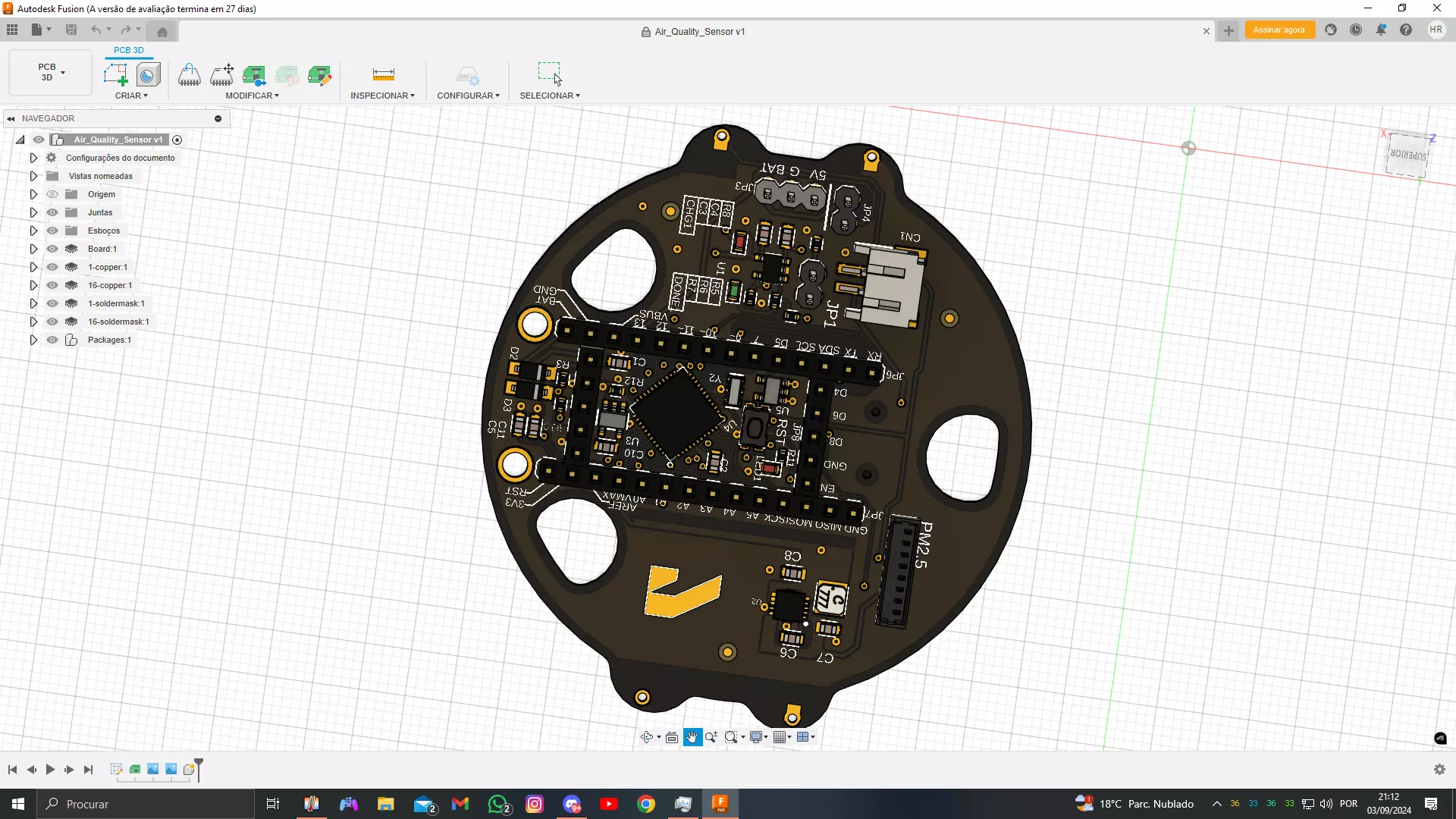 Air Quality Sensor 3D print model