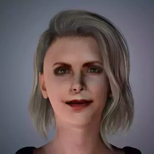 Charlize Theron Character  Low-poly 3D model