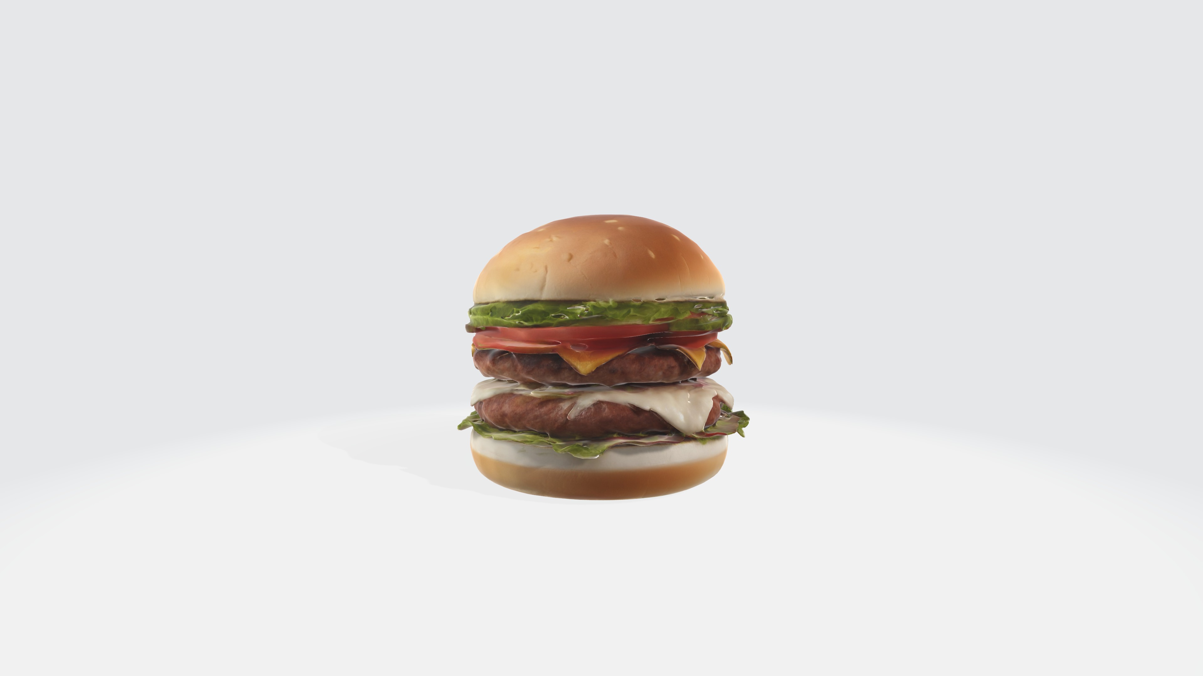 Realistic Hamburger Model 3D model_4