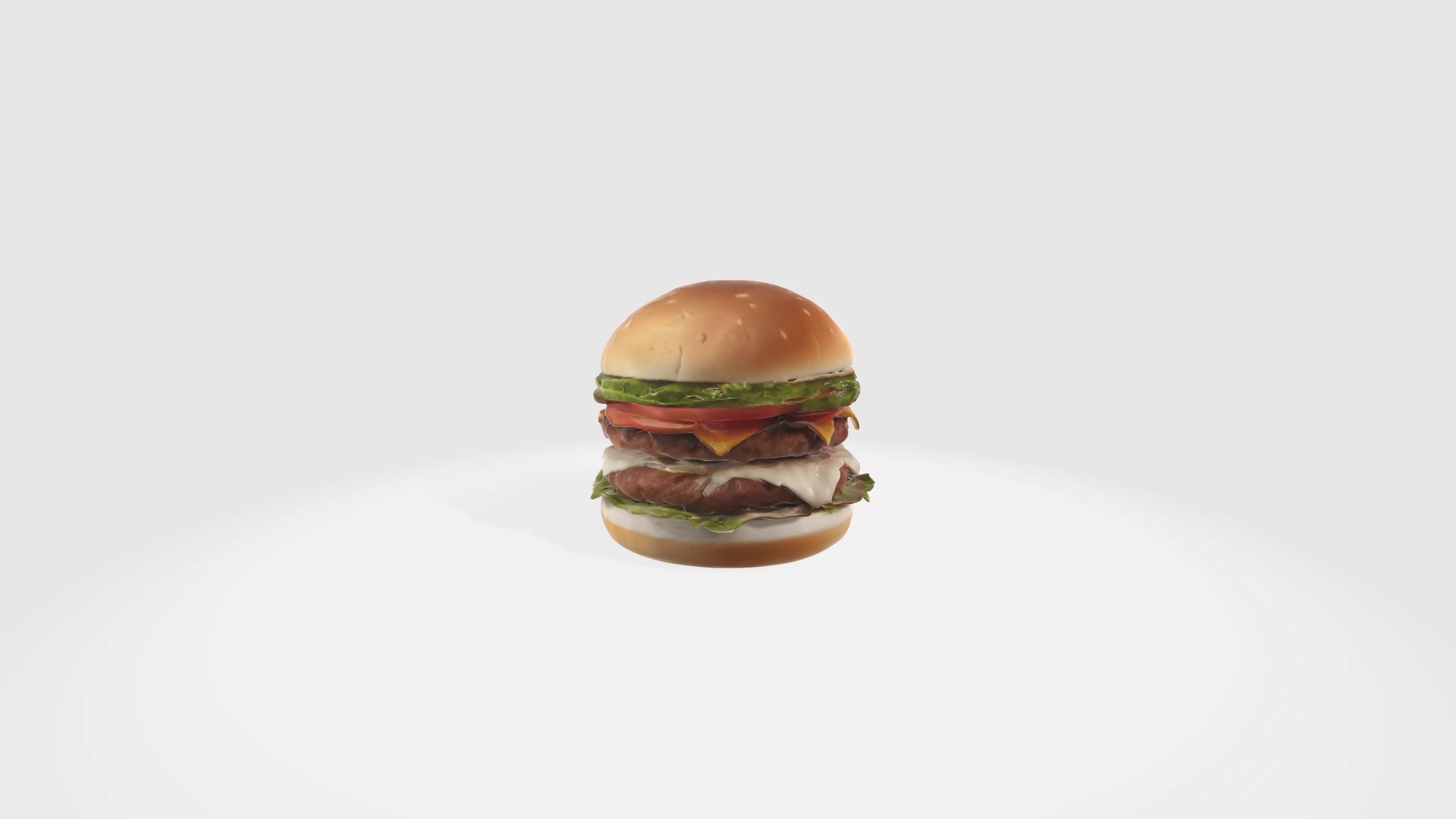 Realistic Hamburger Model 3D model_0
