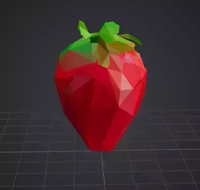 Low-Poly Strawberry