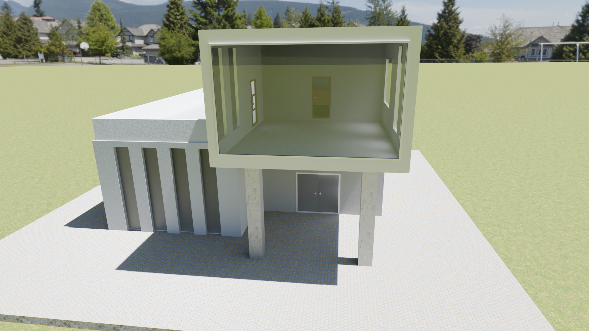 White Villa 3D model_2