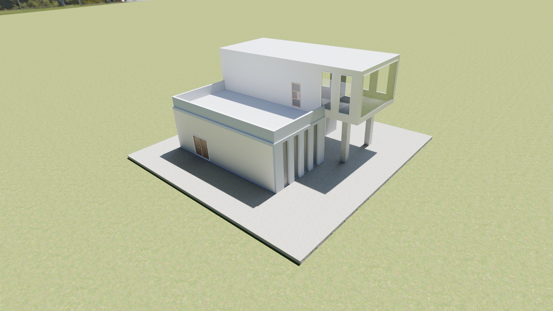 White Villa 3D model_1