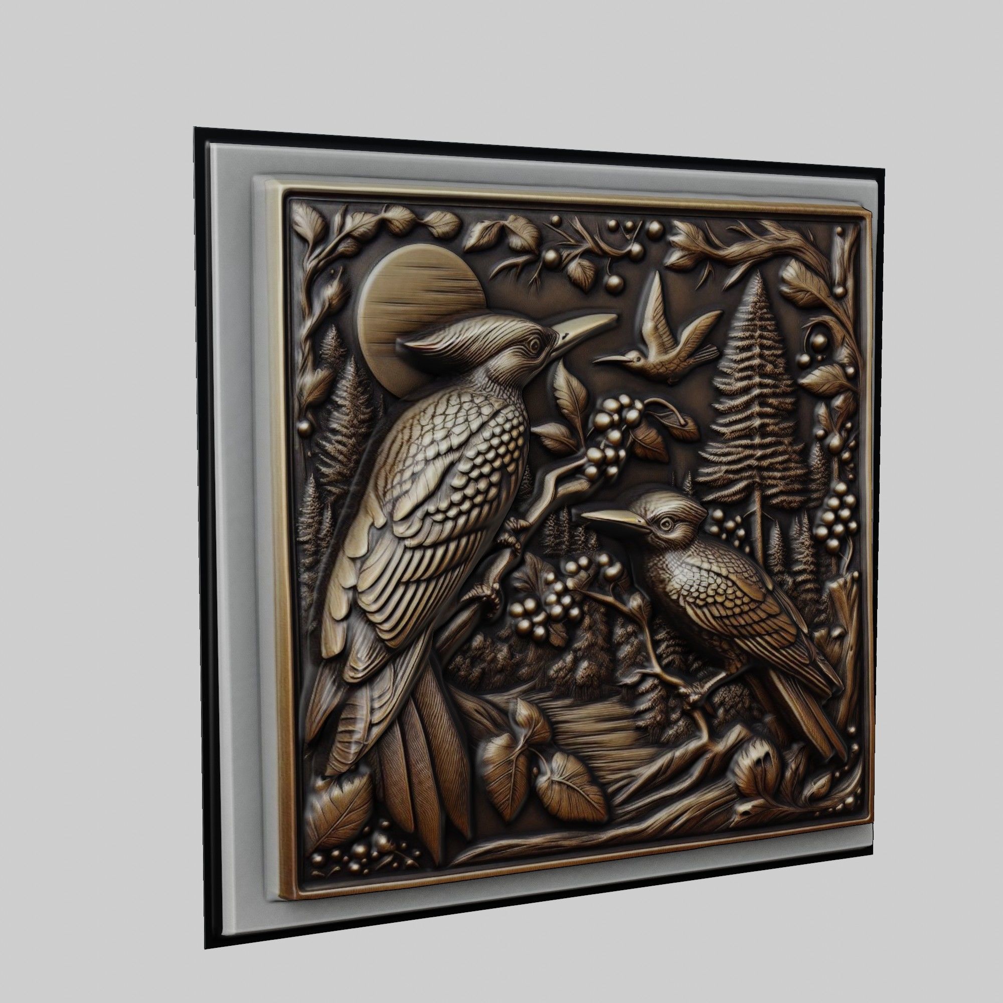 Woodpecker Animal 3D print model_1