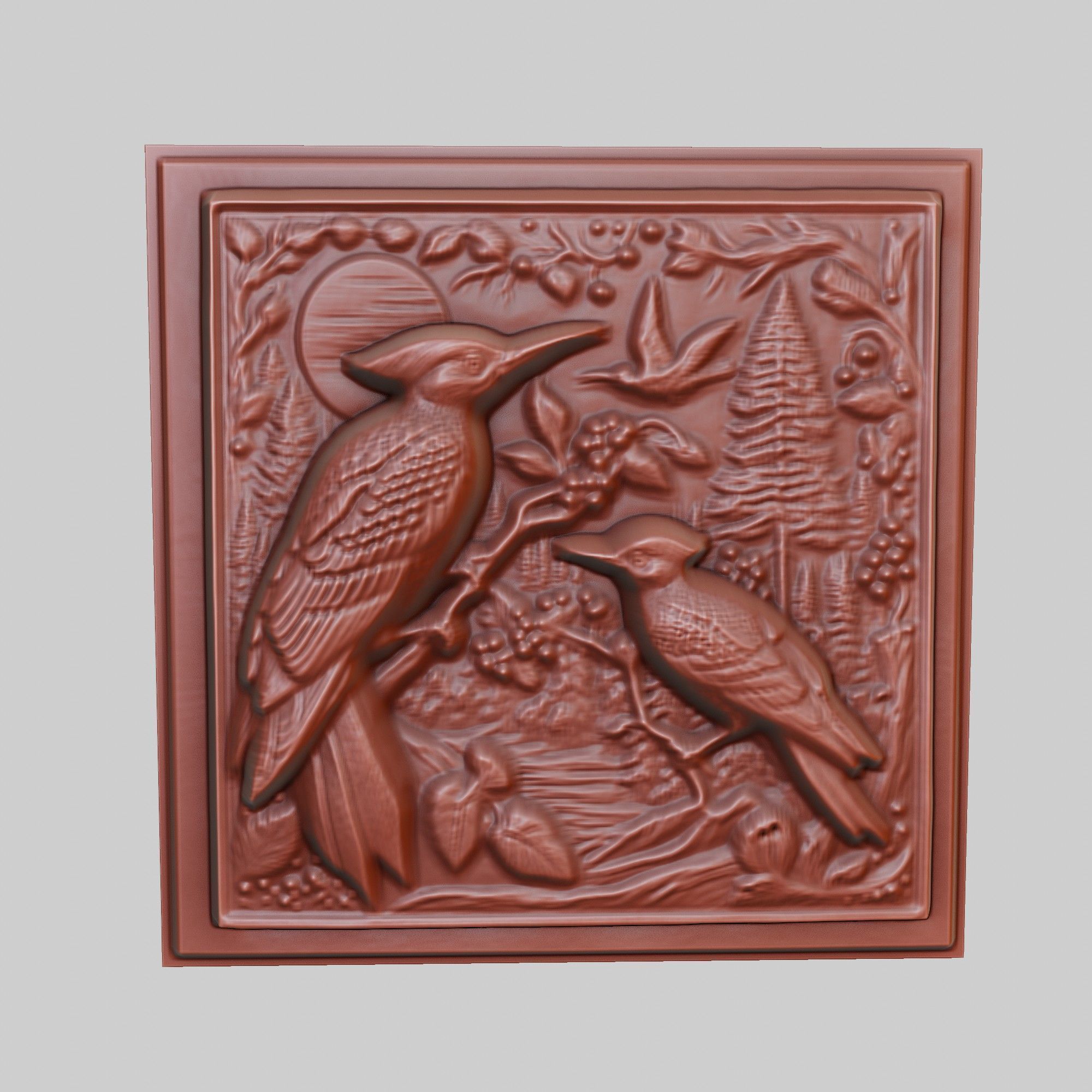 Woodpecker Animal 3D print model_2