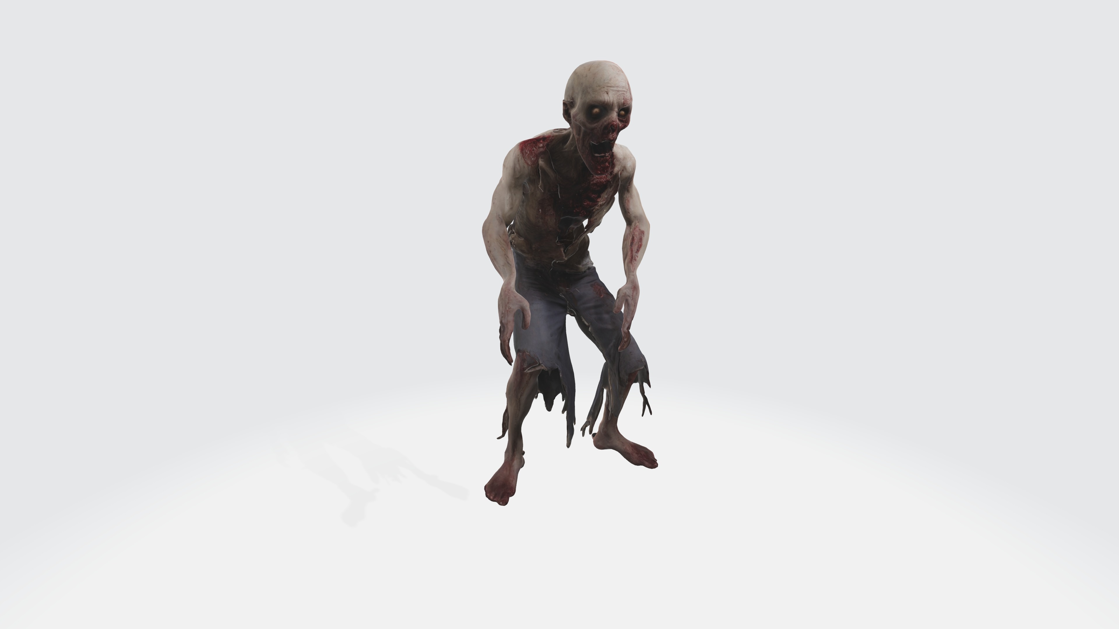 Scary Zombie Animated and Rigged 3D model_5