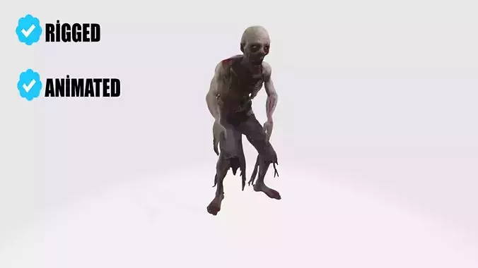 Scary Zombie Animated and Rigged