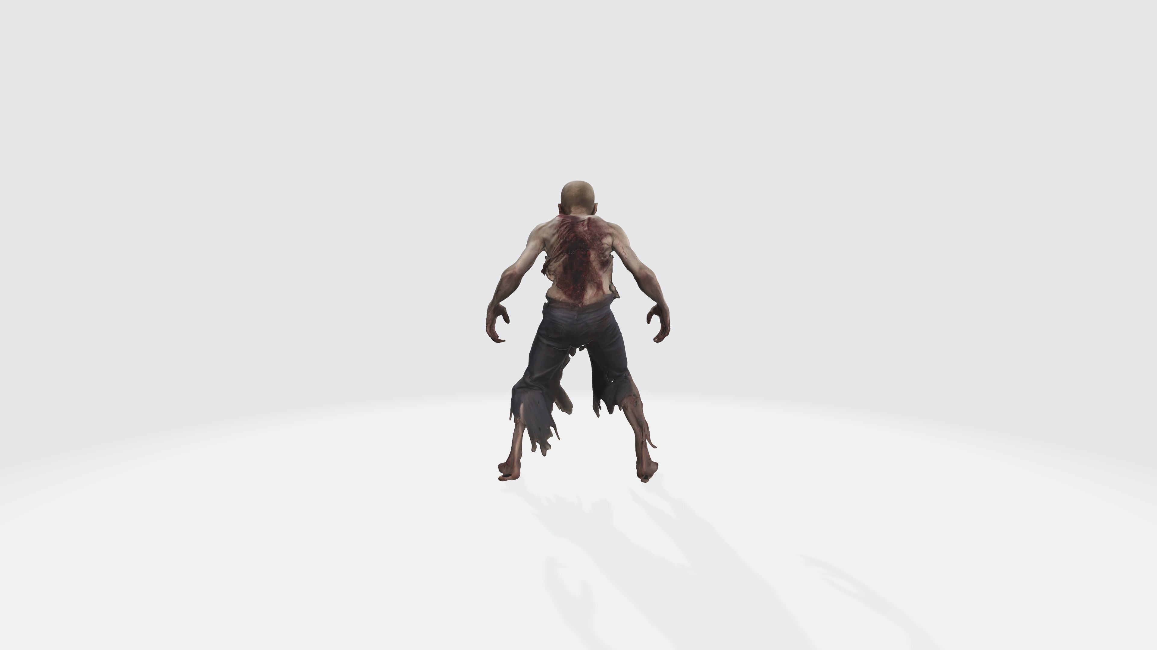 Scary Zombie Animated and Rigged 3D model_4