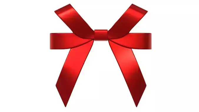 Christmas Bow Ribbon 60 Low-poly 3D model