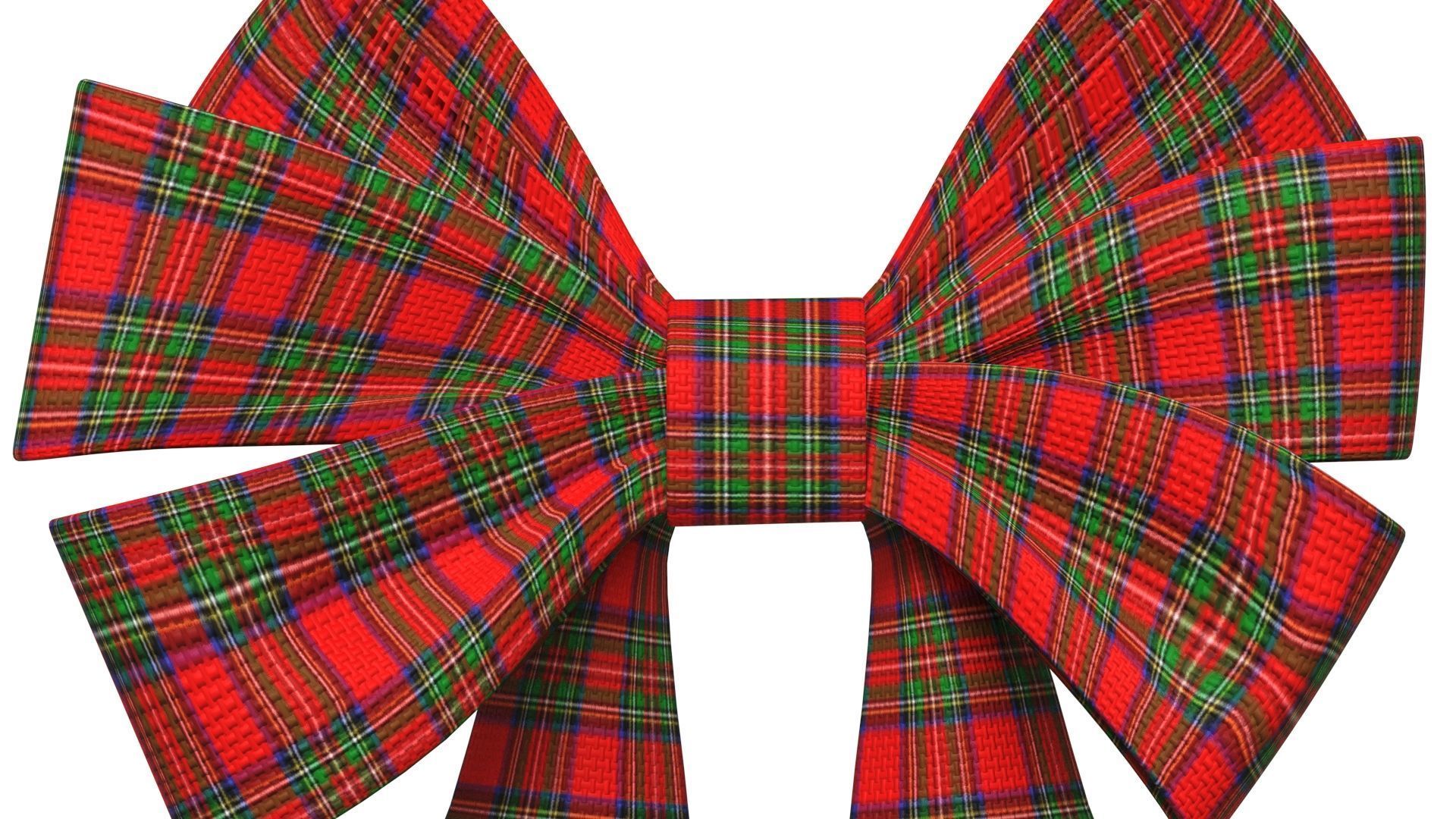Christmas Bow Ribbon 61 Low-poly 3D model_1