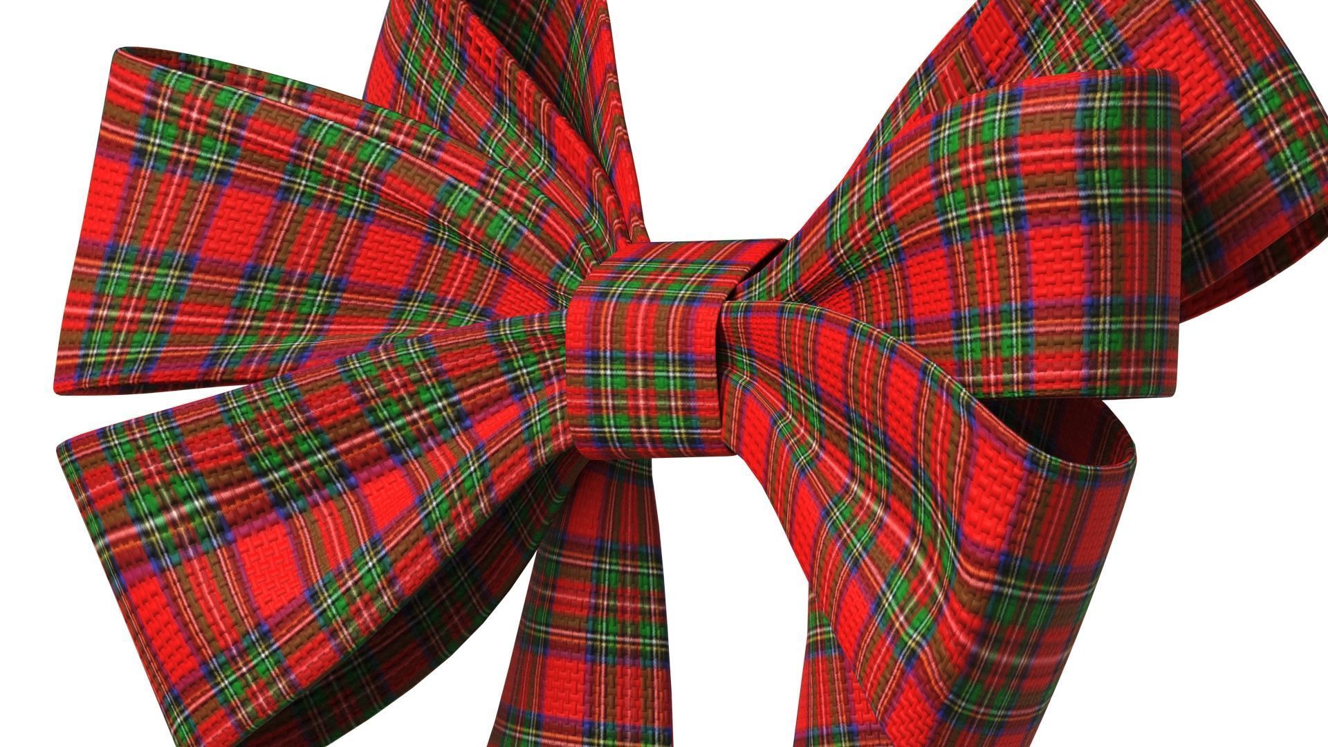 Christmas Bow Ribbon 61 Low-poly 3D model_5
