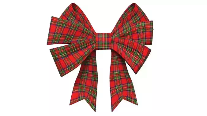 Christmas Bow Ribbon 61 Low-poly 3D model
