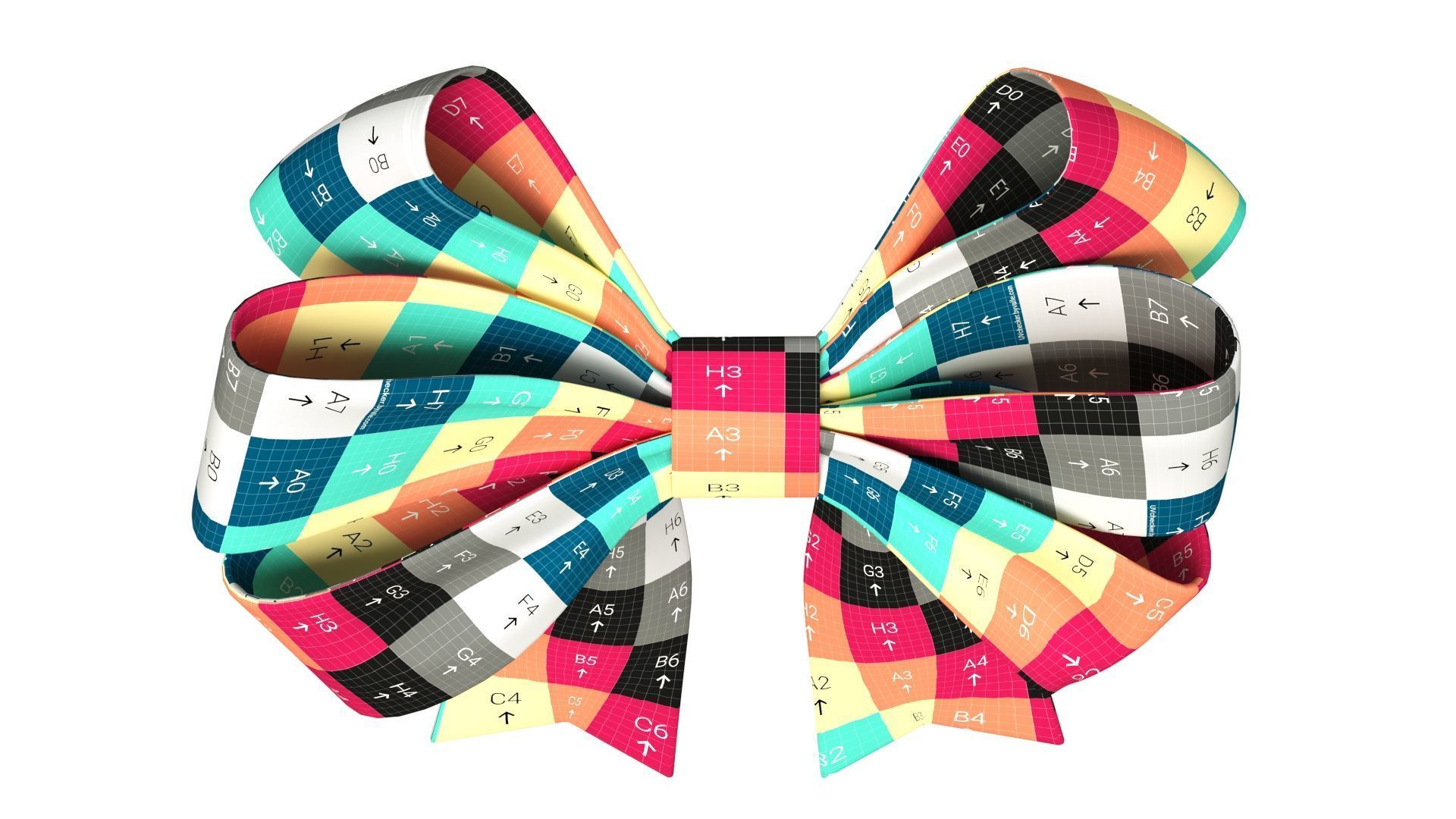 Christmas Bow Ribbon 61 Low-poly 3D model_20
