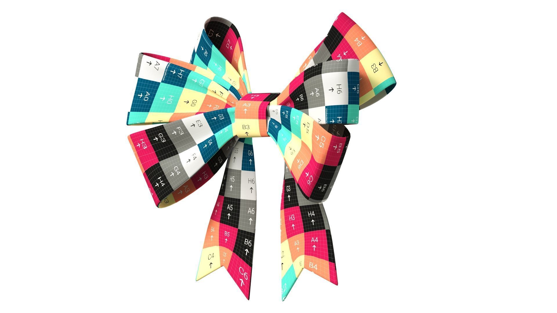 Christmas Bow Ribbon 61 Low-poly 3D model_18