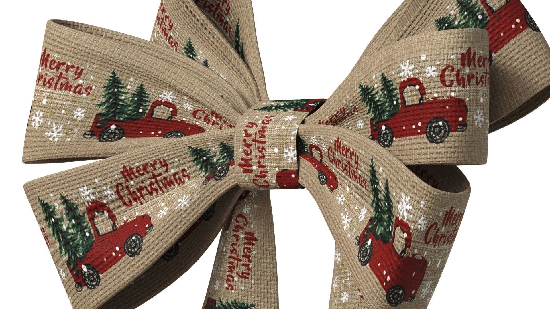 Christmas Bow Ribbon 62 Low-poly 3D model_5