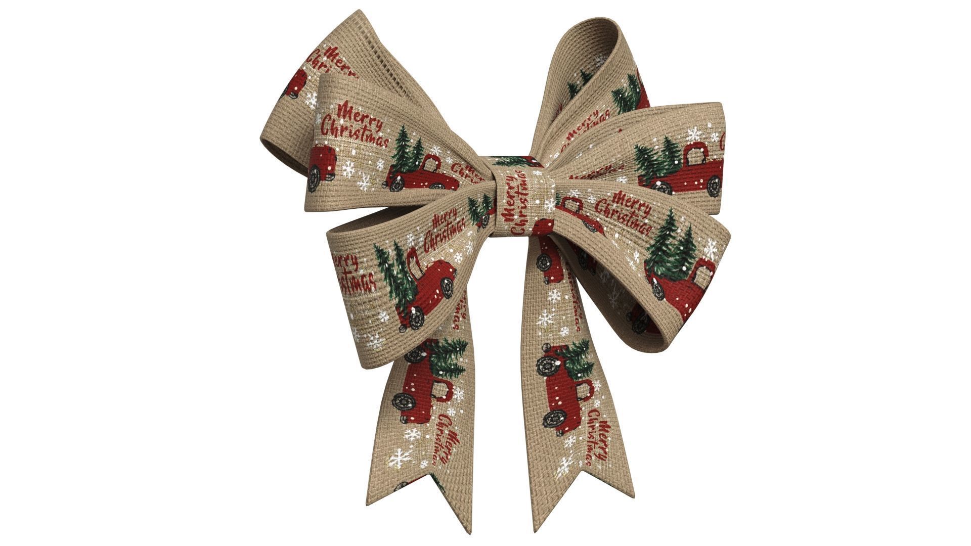 Christmas Bow Ribbon 62 Low-poly 3D model_2