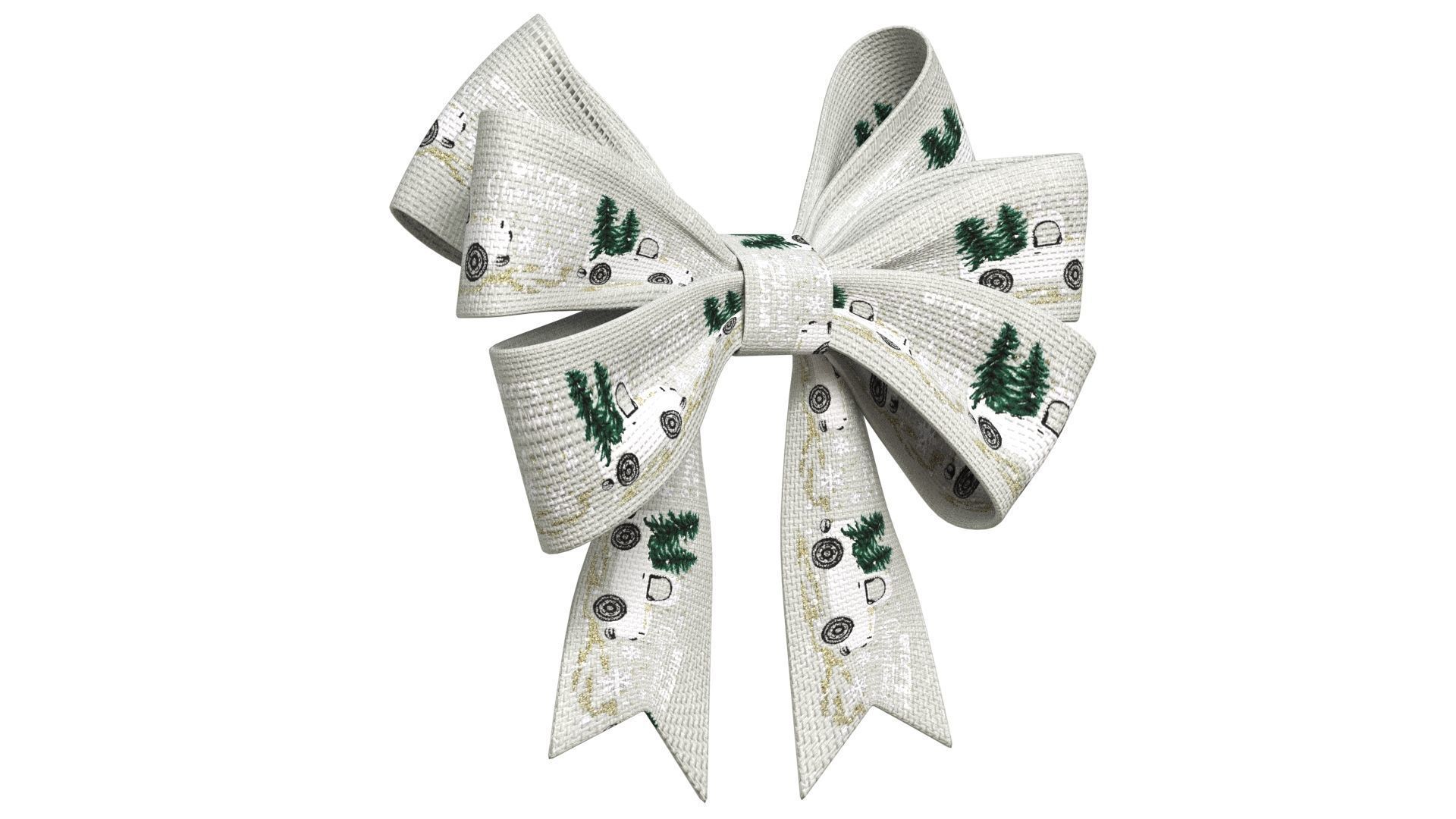 Christmas Bow Ribbon 63 Low-poly 3D model_2