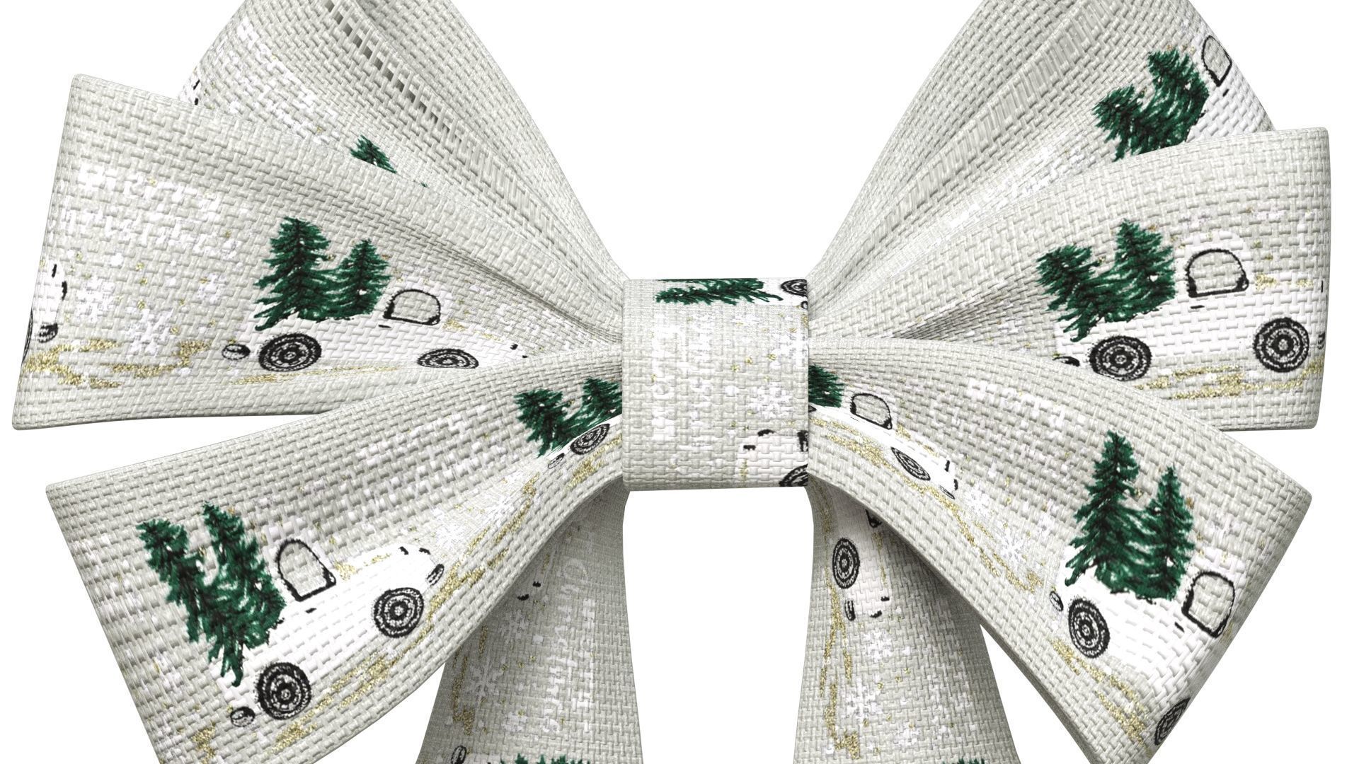 Christmas Bow Ribbon 63 Low-poly 3D model_1